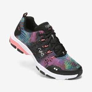 Ryka US 9M Women's Black Lace Up Tie Dye Vivid RZX Training Sneakers Shoes